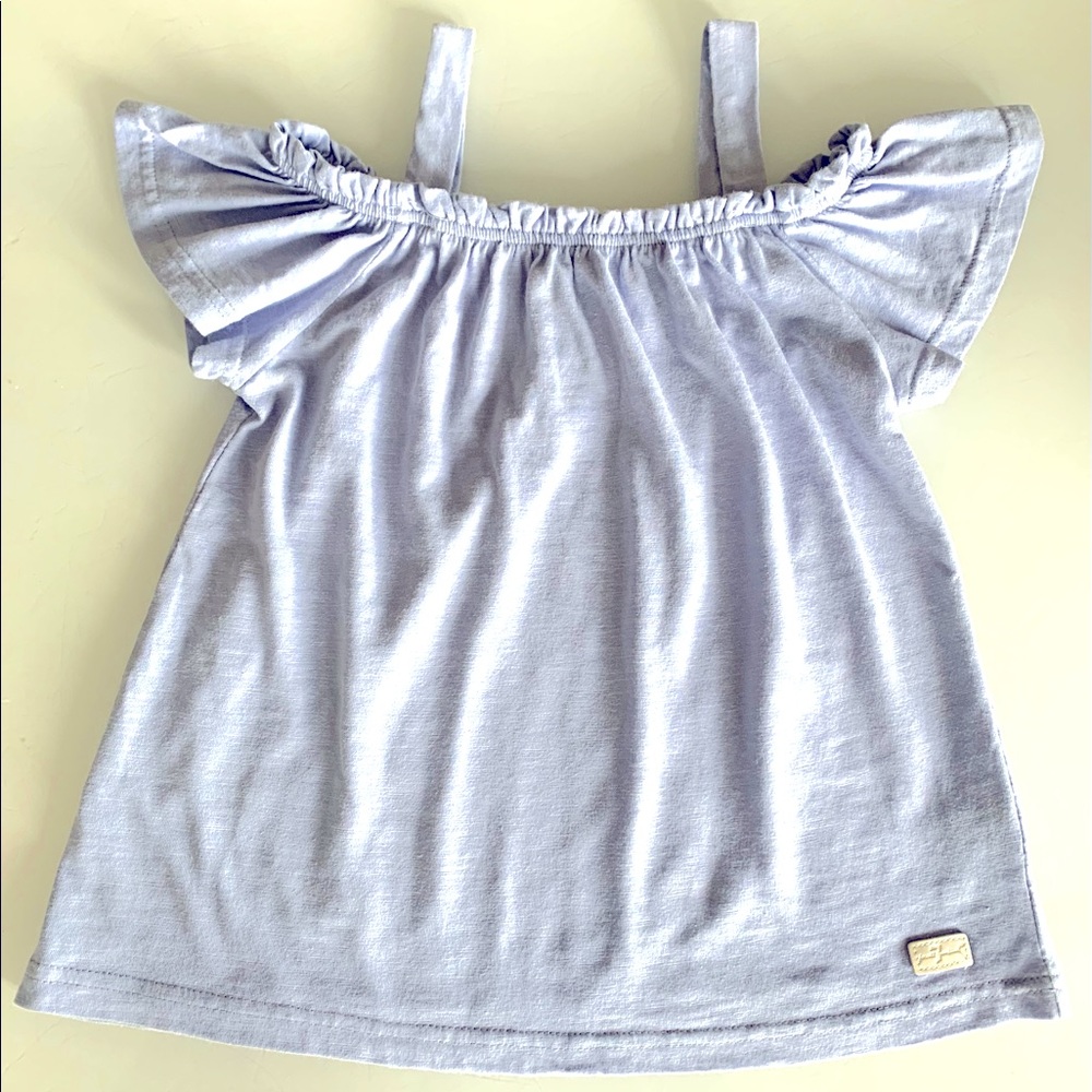 Girls 7 for all mankind off the shoulder tank top